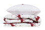 L'essentiel linge de maison Geyik - Juego de funda de edredón doble Rojo clarete y Blanco